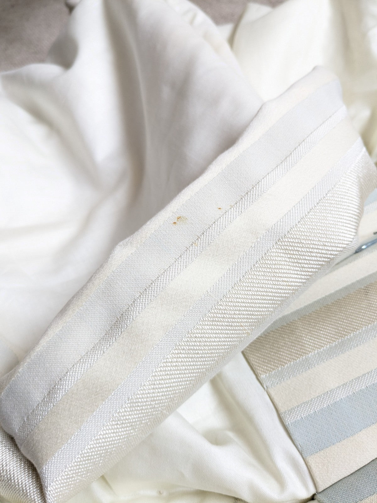 Laura Ashley Single Door Curtain Stripe W32 x D84" Pinch Pleat MTM Interlined