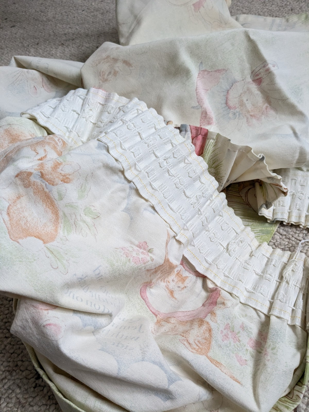 Horrockses Vintage Curtains Beatrix Potter Fox & Jemima Puddleduck W66 x L51 in