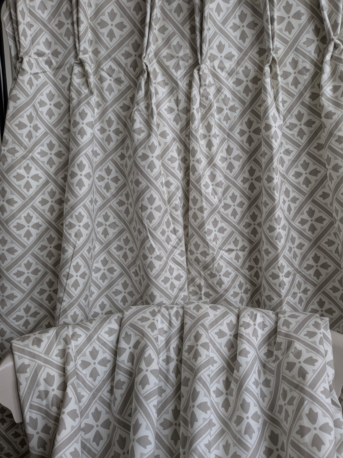 Laura Ashley Mr Jones Pinch Pleat Fleece Lined Curtains D89 x W26.5" Warm Long