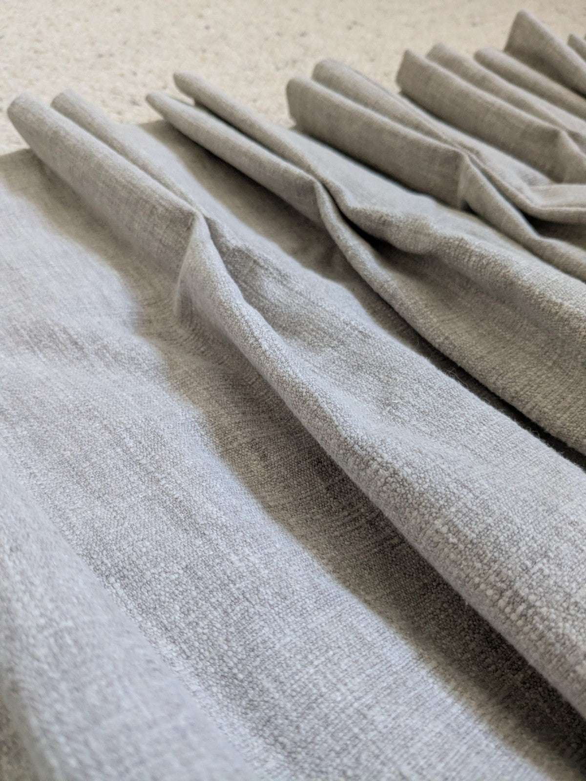 John Lewis MTM Curtains W150 x L156 cm Beige Fawn Blackout Pinch Pleat 