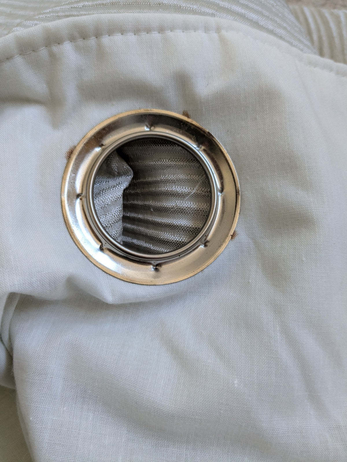 Next Grey Silver Eyelet Curtains Textured Wavy Long W135 x L229cm (53X90") READ 