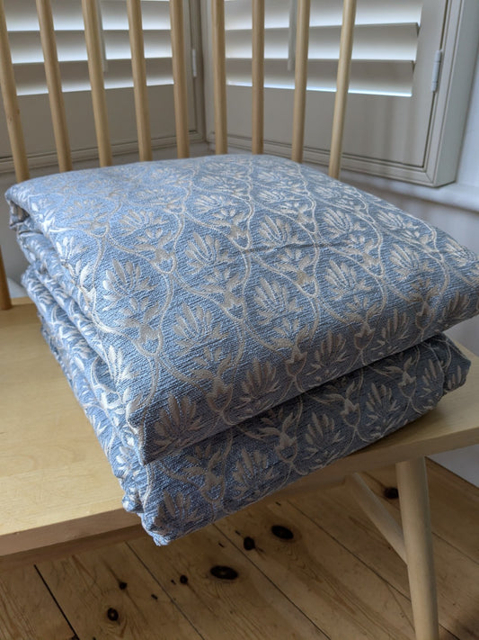 Dunelm Heritage Curtains W229 x D183 cm Duck Egg Blue Lined Extra Wide Thick