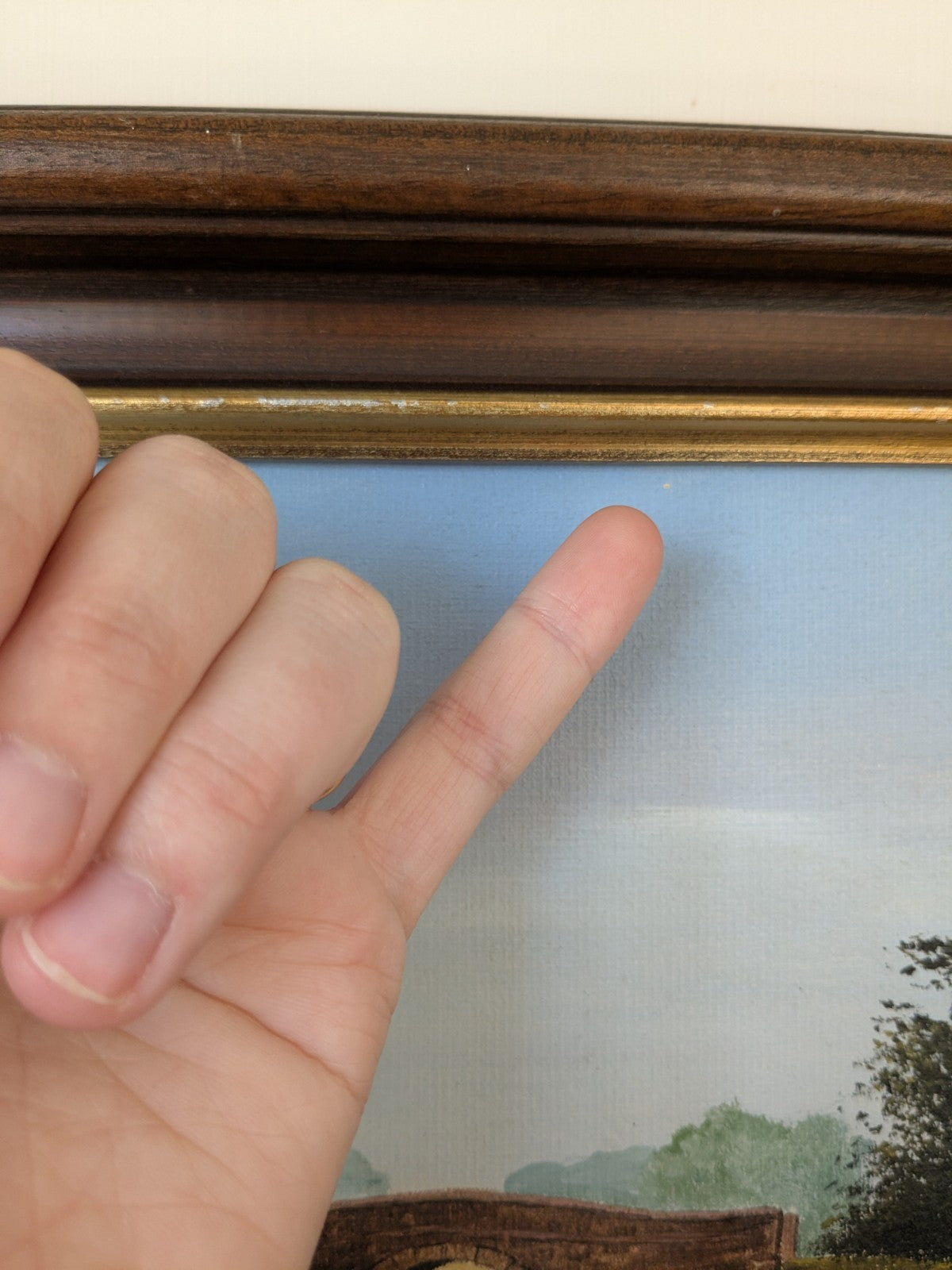 Painting Framed Canal Boat Landscape English Countryside Nick Malone Picture