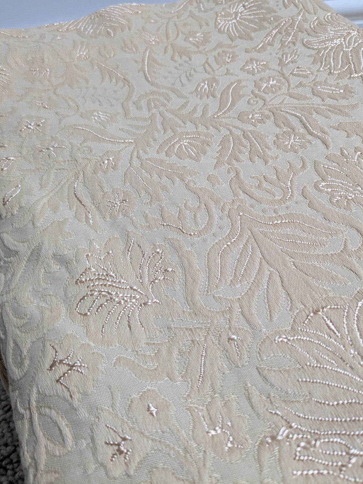 Dunelm Curtains Textured Woven Cream Gold W259 x 182 cm Pencil Pleat Kensington 