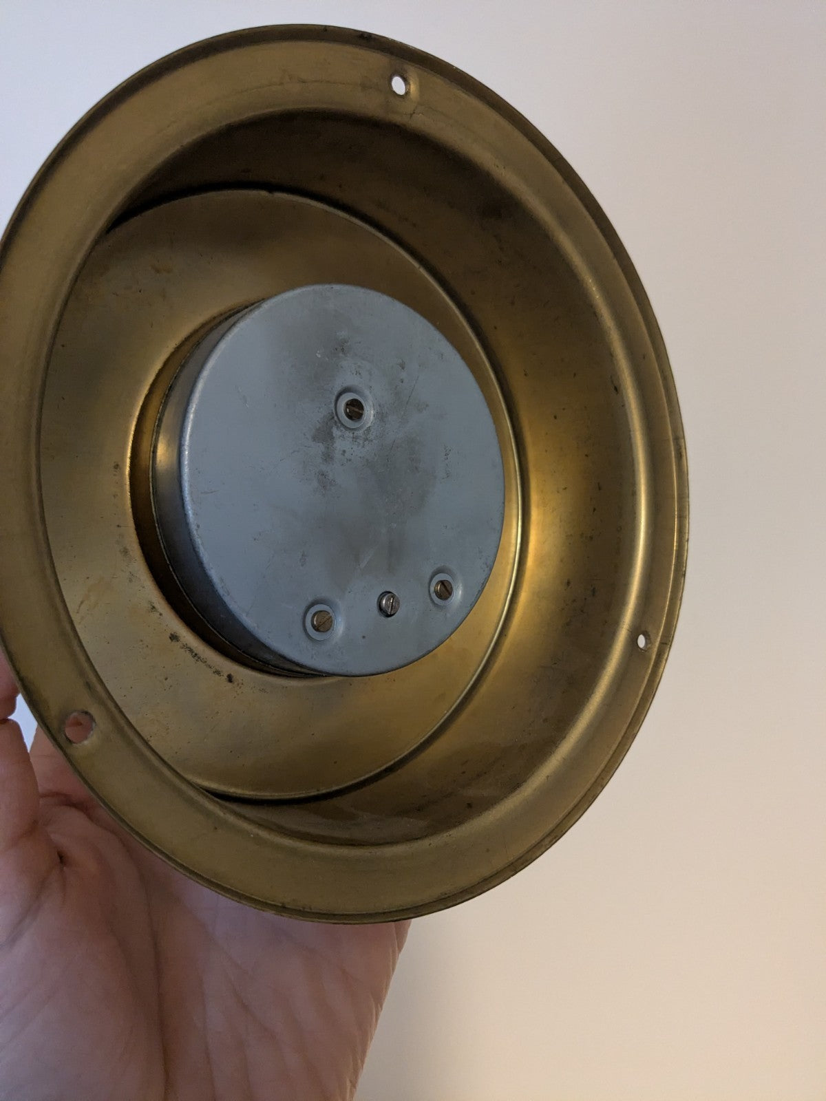 Westclox Wall Mounted Barometer Thermometer Home Weather Brass 6 x 2 in 