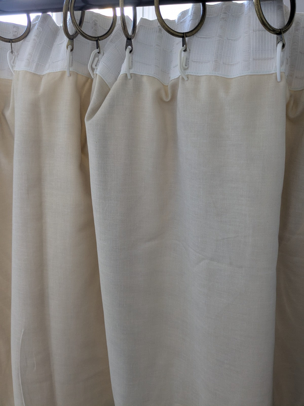 Laura Ashley Curtains W129 x L224 cm Beige Greige Curzon Lined Long Thick