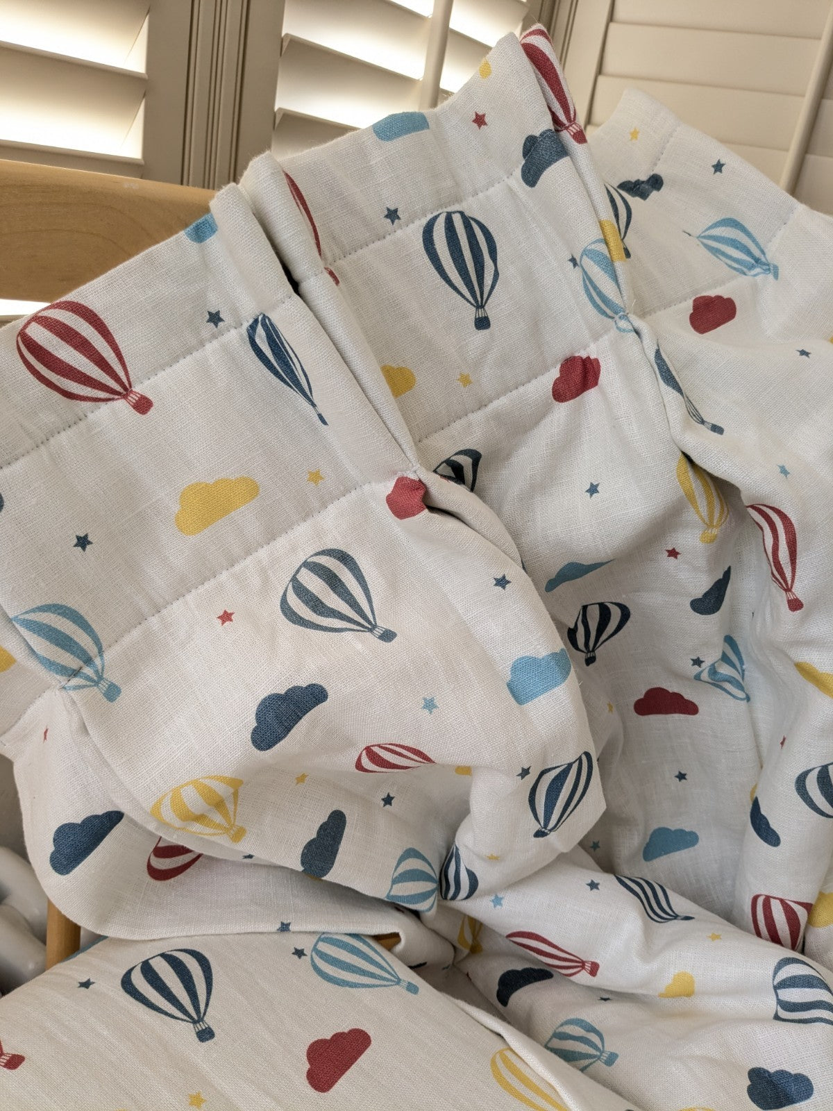 Ada & Ina Curtains W90 x L135 cm Hot Air Balloon Children's Nursery Fleece READ