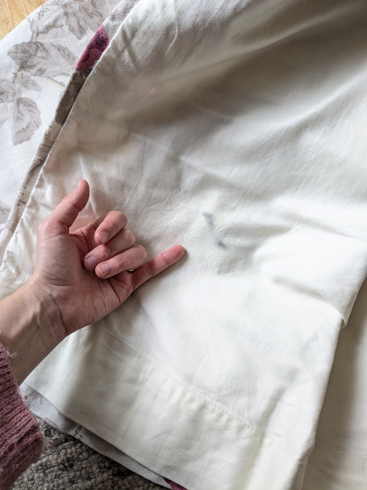 Laura Ashley Door Curtain W50 x L81 inches Rose Cassis Floral Lined Roses