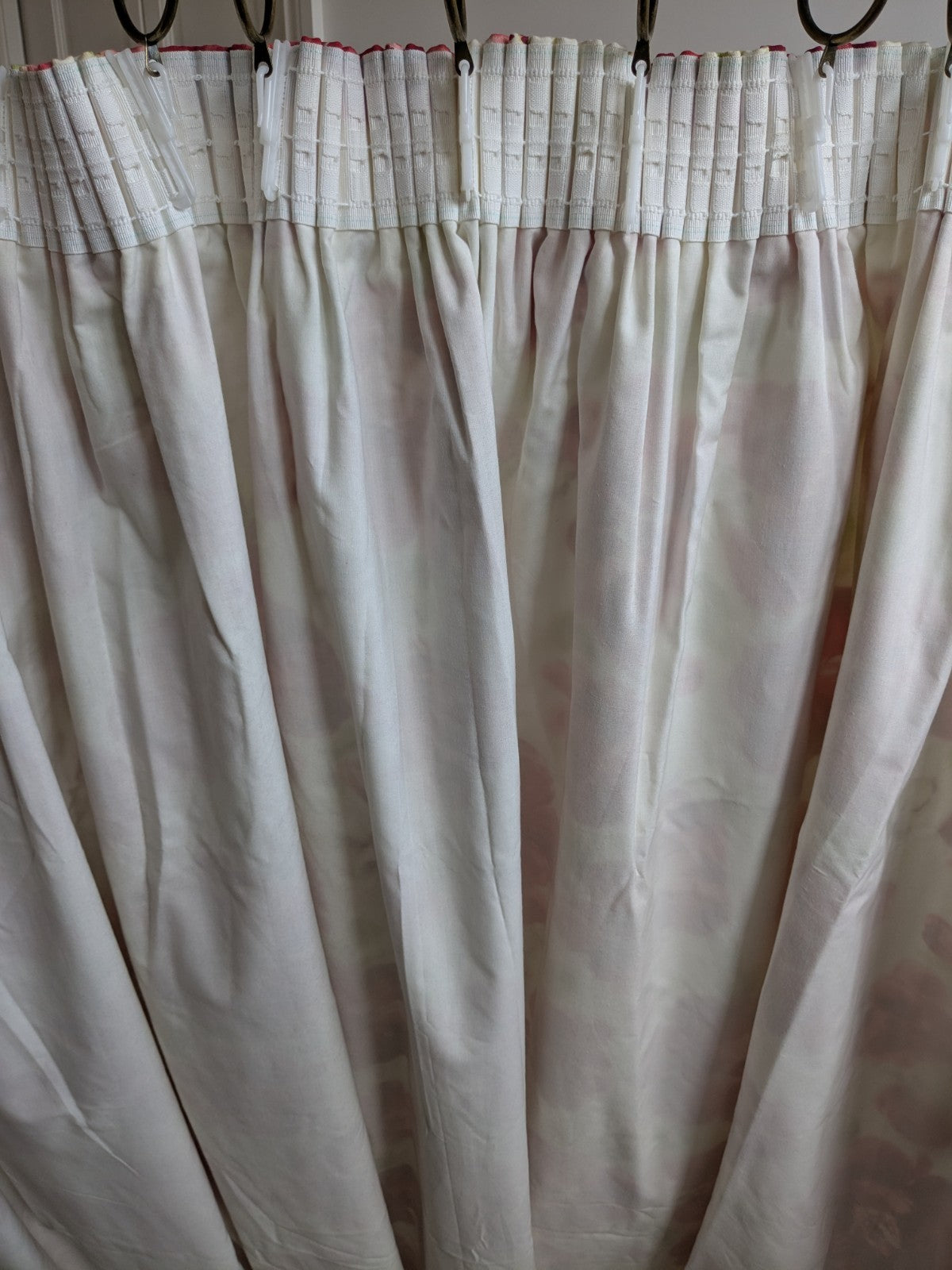 Laura Ashley Single Curtain W88 x L71 in / 226 x 182cm Bright Red Floral Lined