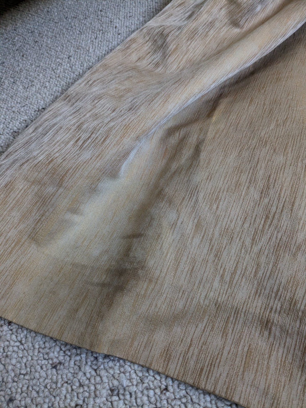 Gold Curtains W100 x L86 inches Textured Long Lined Pencil Pleat READ DESC.