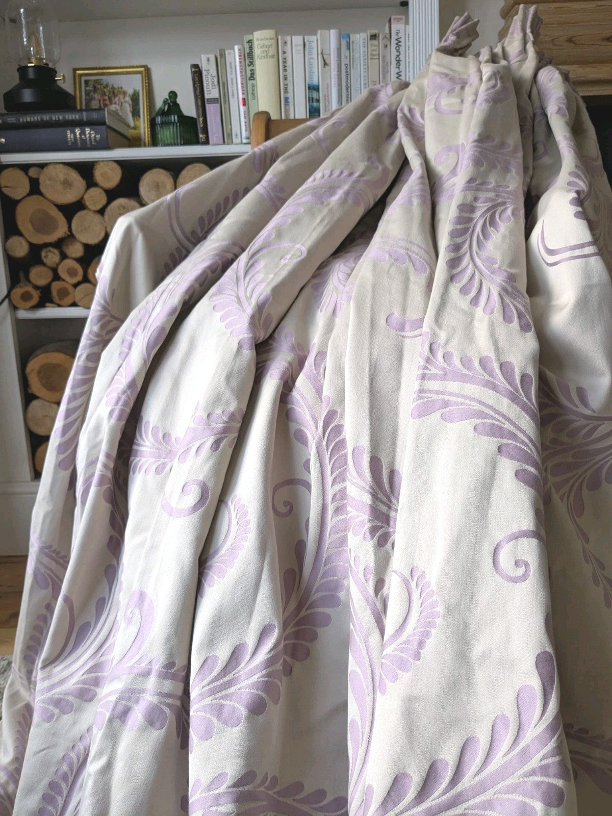 Laura Ashley Single Marchmont Curtain W 128 x D 72 in Lilac Silver READ DESC.