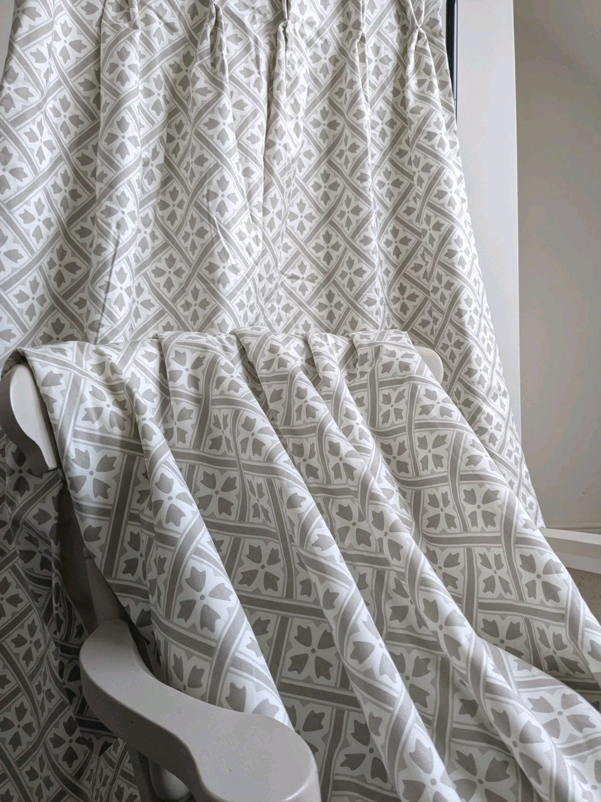 Laura Ashley Mr Jones Pinch Pleat Fleece Lined Curtains D89 x W26.5" Warm Long