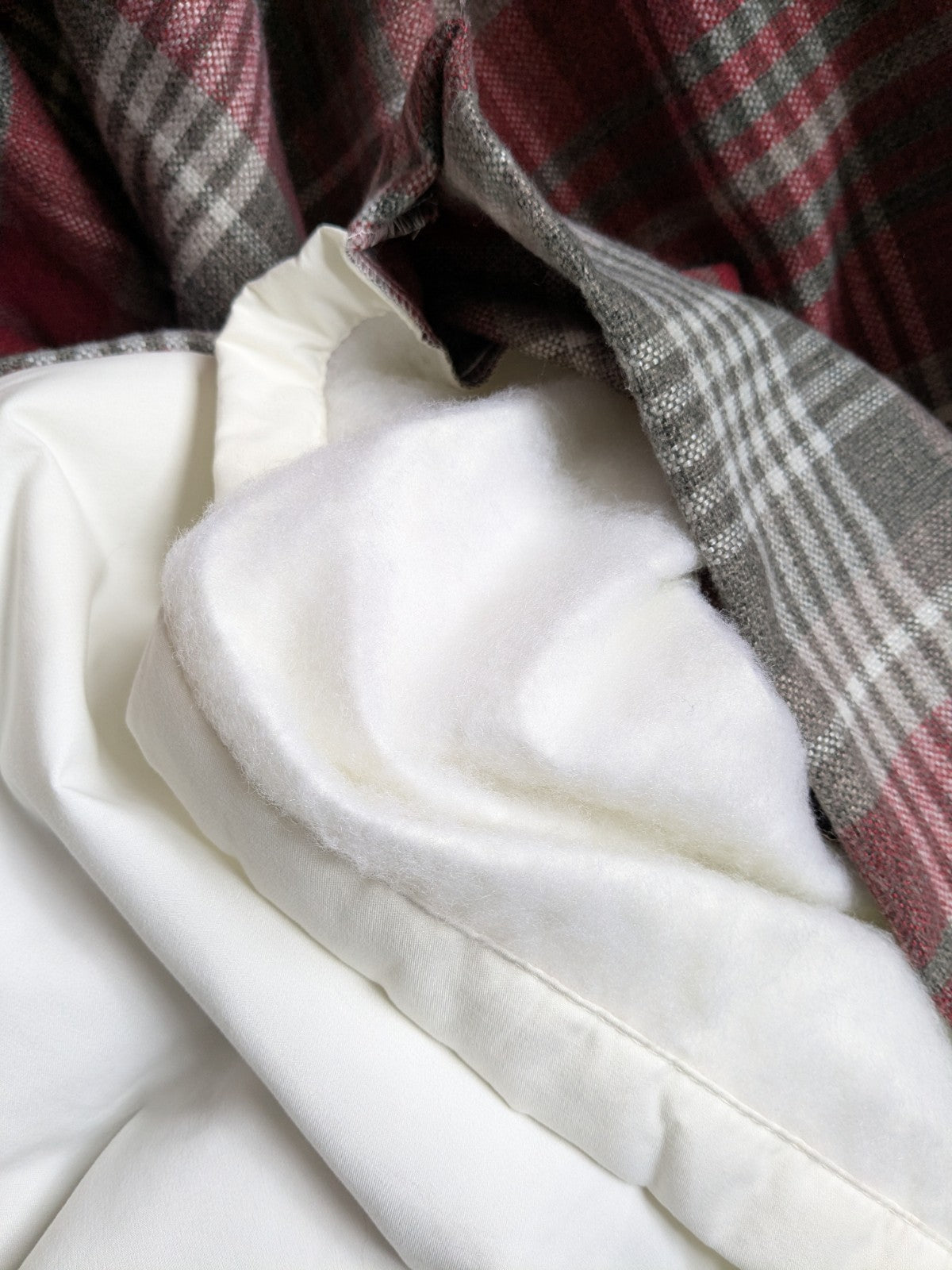 NEXT Thick Red Tartan Blackout Door Curtain L84 x W66 in Fleece Warm Rod Pocket