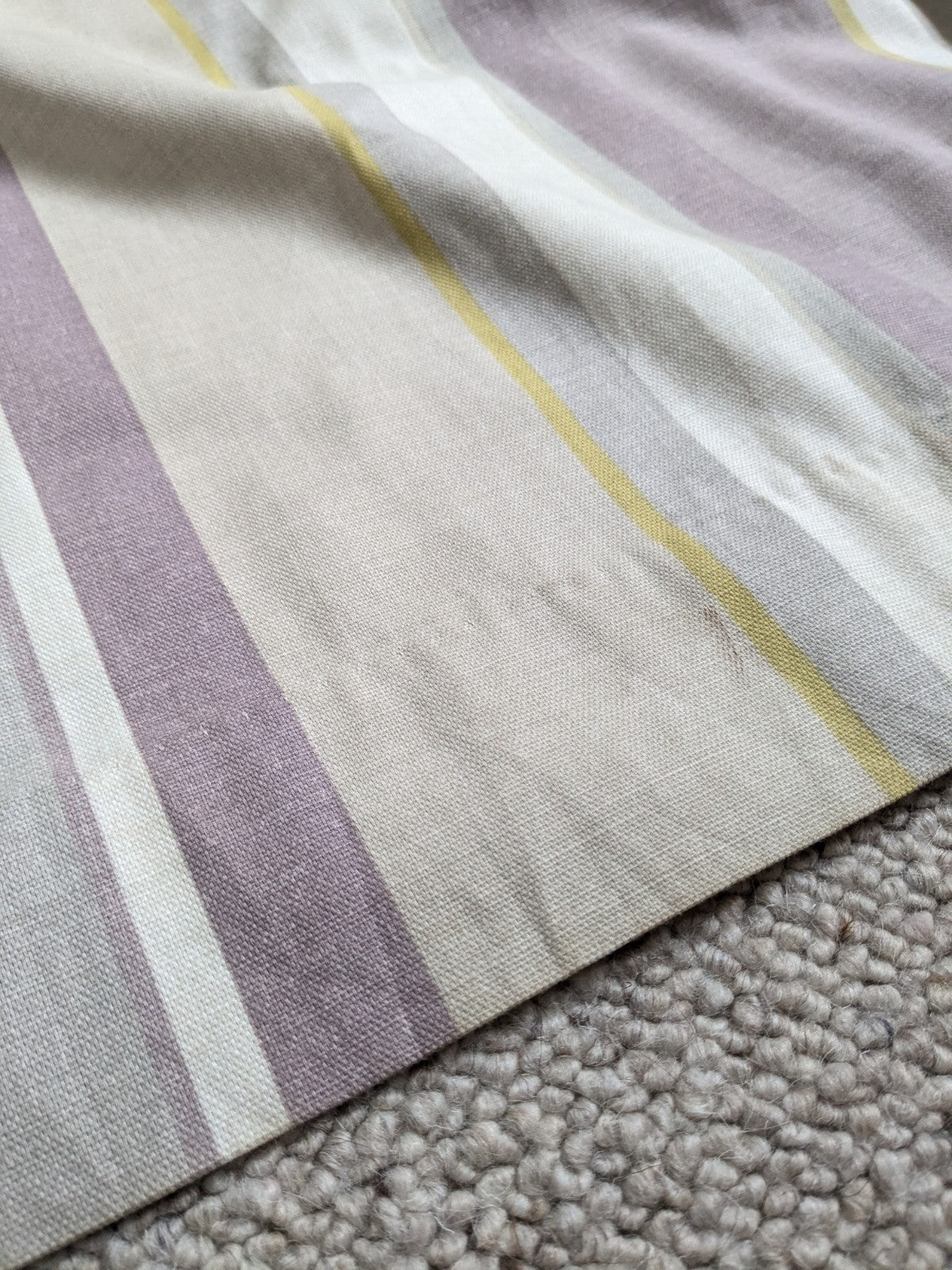 Laura Ashley Curtains D88 x W84 in Lilac Purple Striped Lined Pencil Pleat