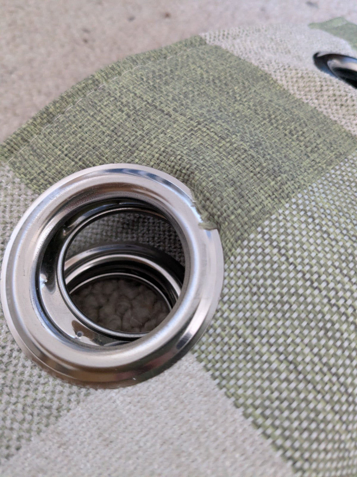 Dunelm Curtains W117 x W183 cm Green Check Jumbo Gingham Chenille Eyelet 