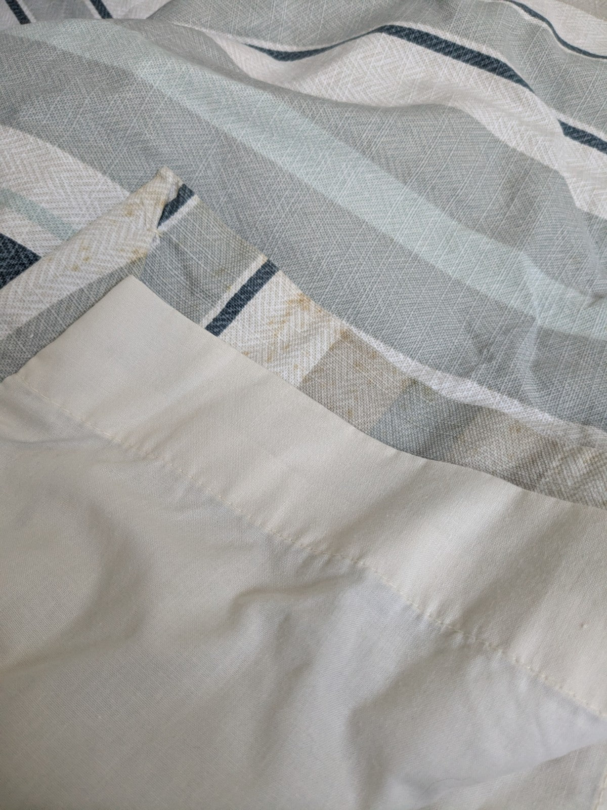 Laura Ashley Curtains W220 x L220 cm Striped Lined Pencil Pleat READ DESCRIPTION