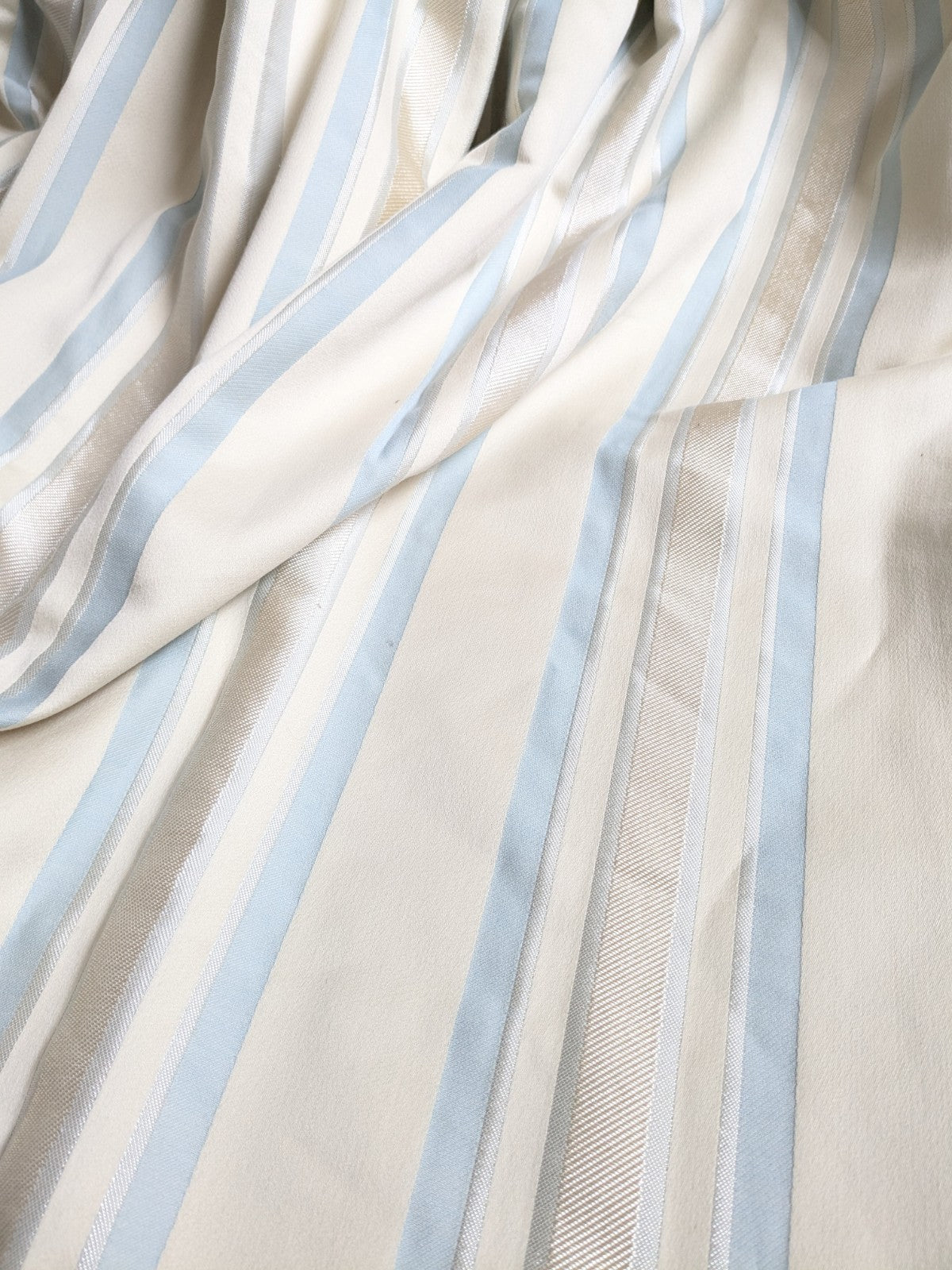 Laura Ashley Single Door Curtain Stripe W32 x D84" Pinch Pleat MTM Interlined