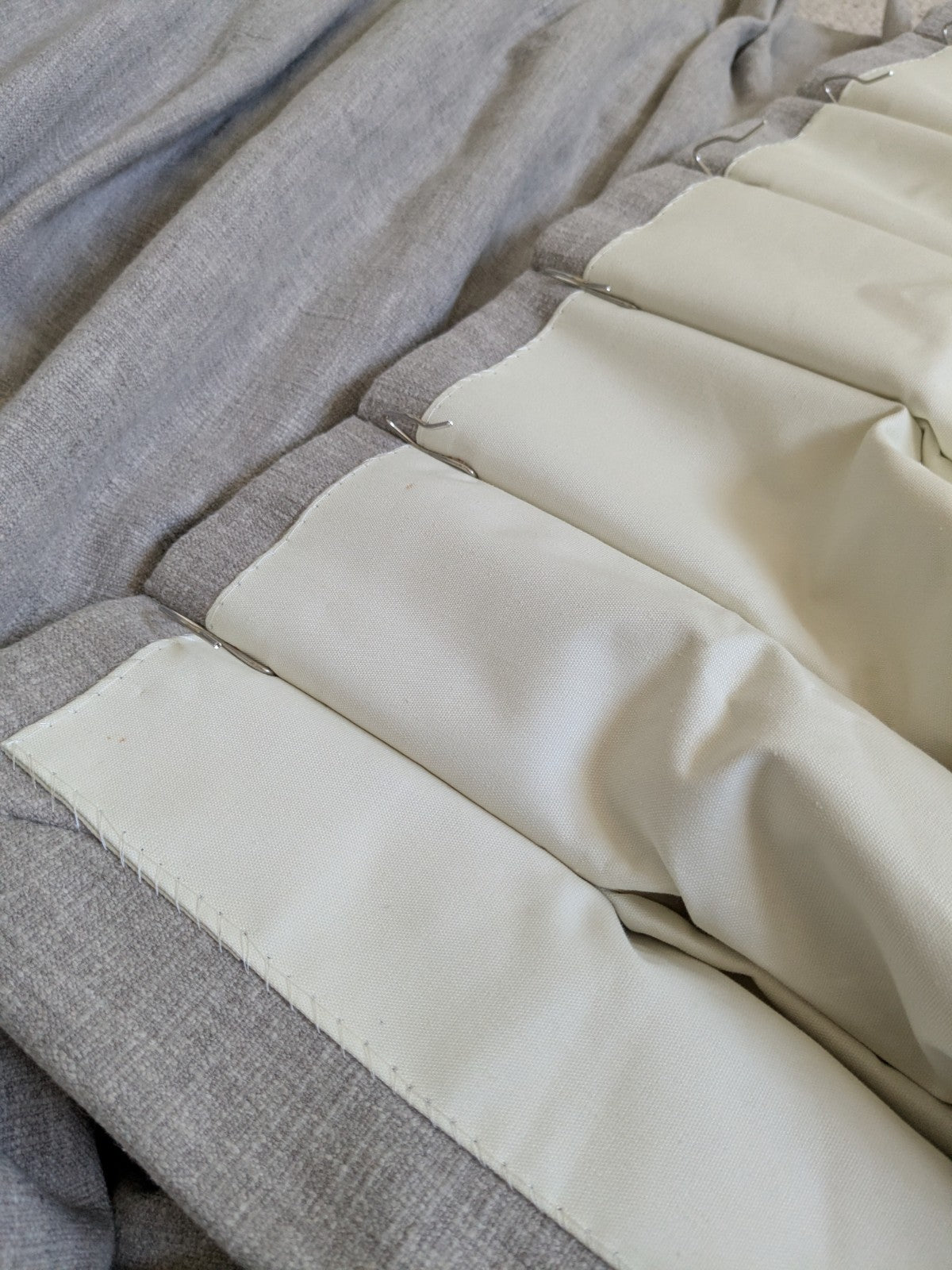 John Lewis MTM Curtains W150 x L156 cm Beige Fawn Blackout Pinch Pleat 