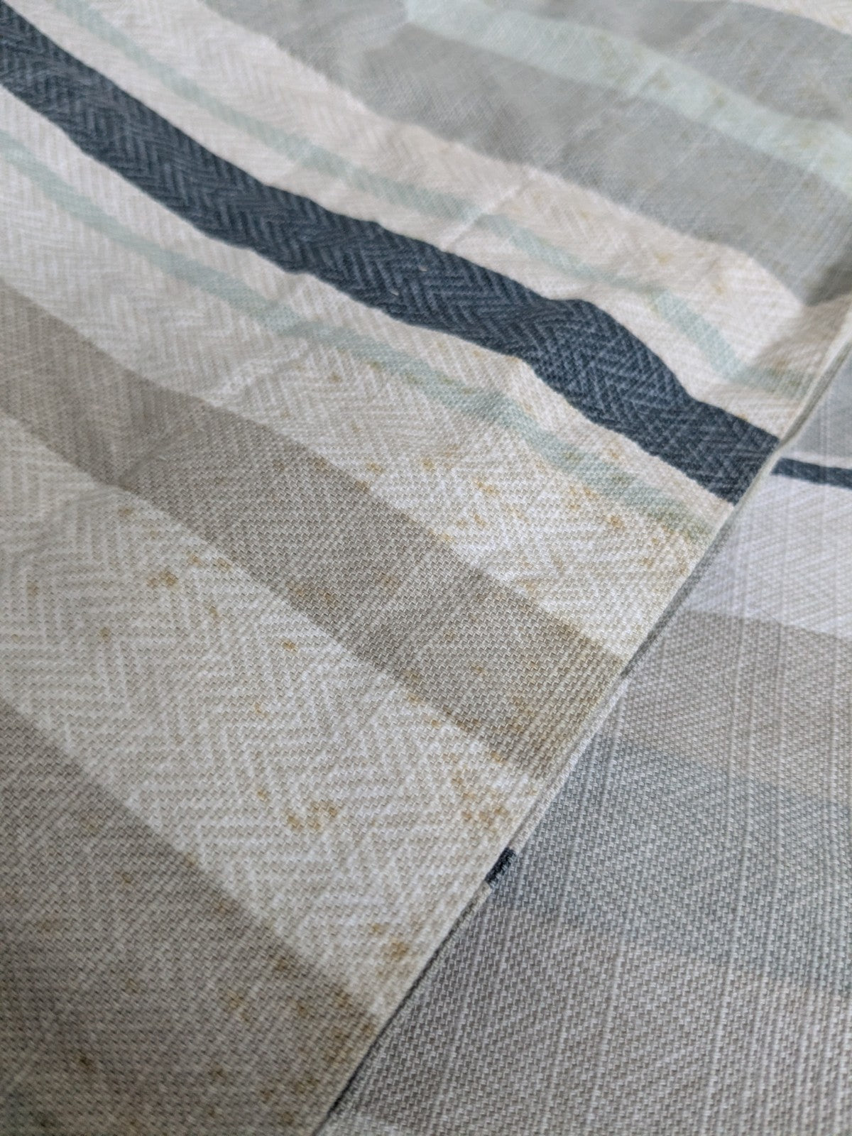 Laura Ashley Curtains W220 x L220 cm Striped Lined Pencil Pleat READ DESCRIPTION