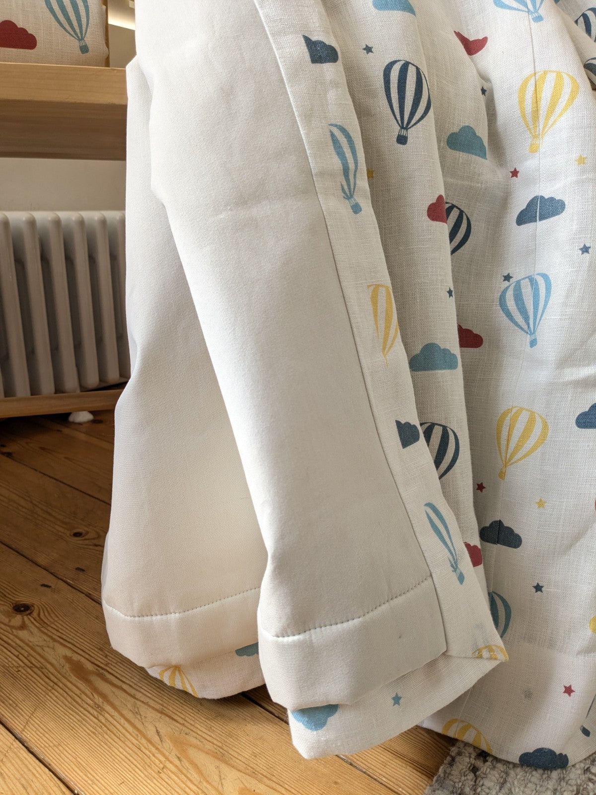 Ada & Ina Curtains W90 x L135 cm Hot Air Balloon Children's Nursery Fleece READ