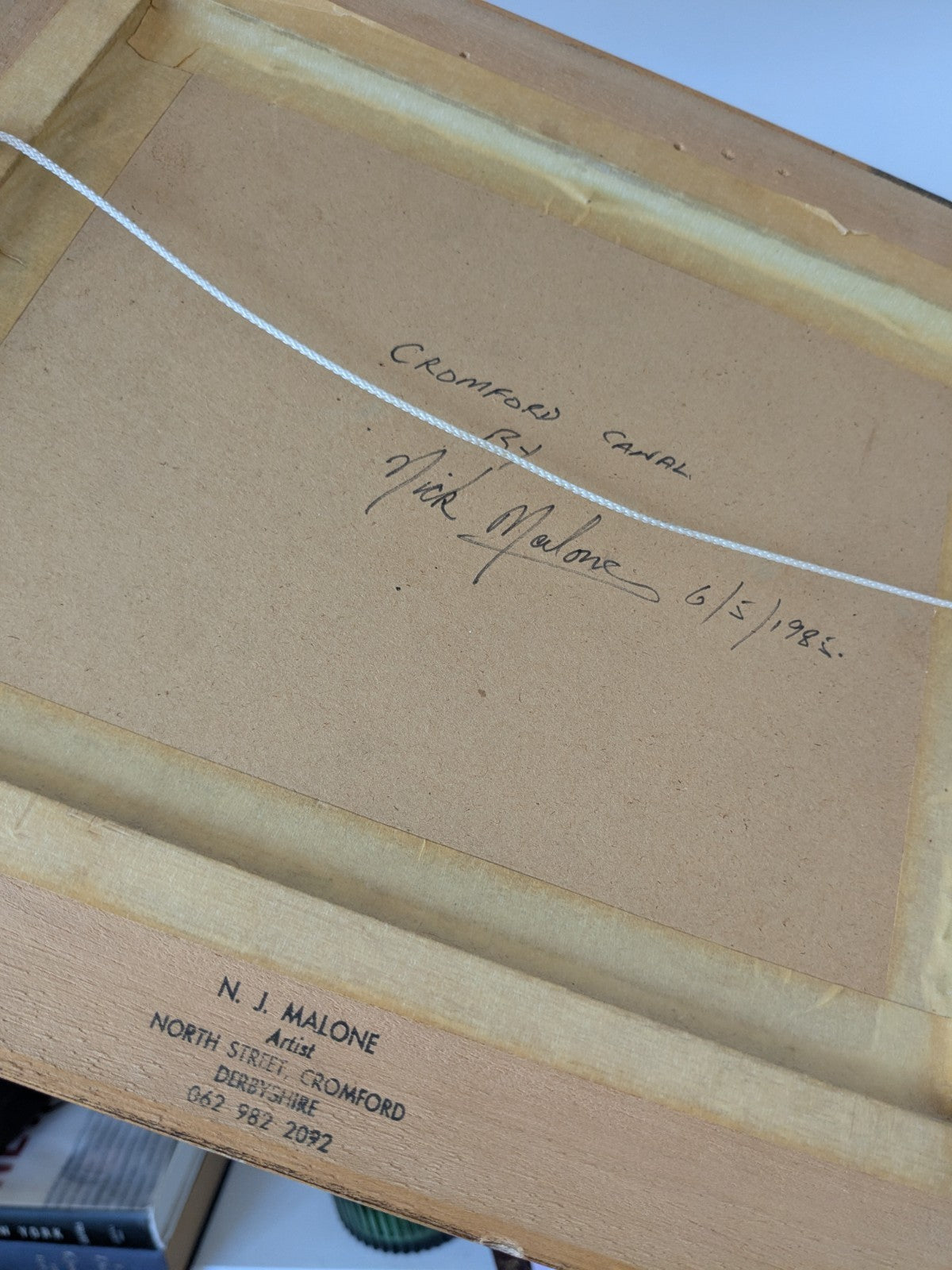 Painting Framed Canal Boat Landscape English Countryside Nick Malone Picture