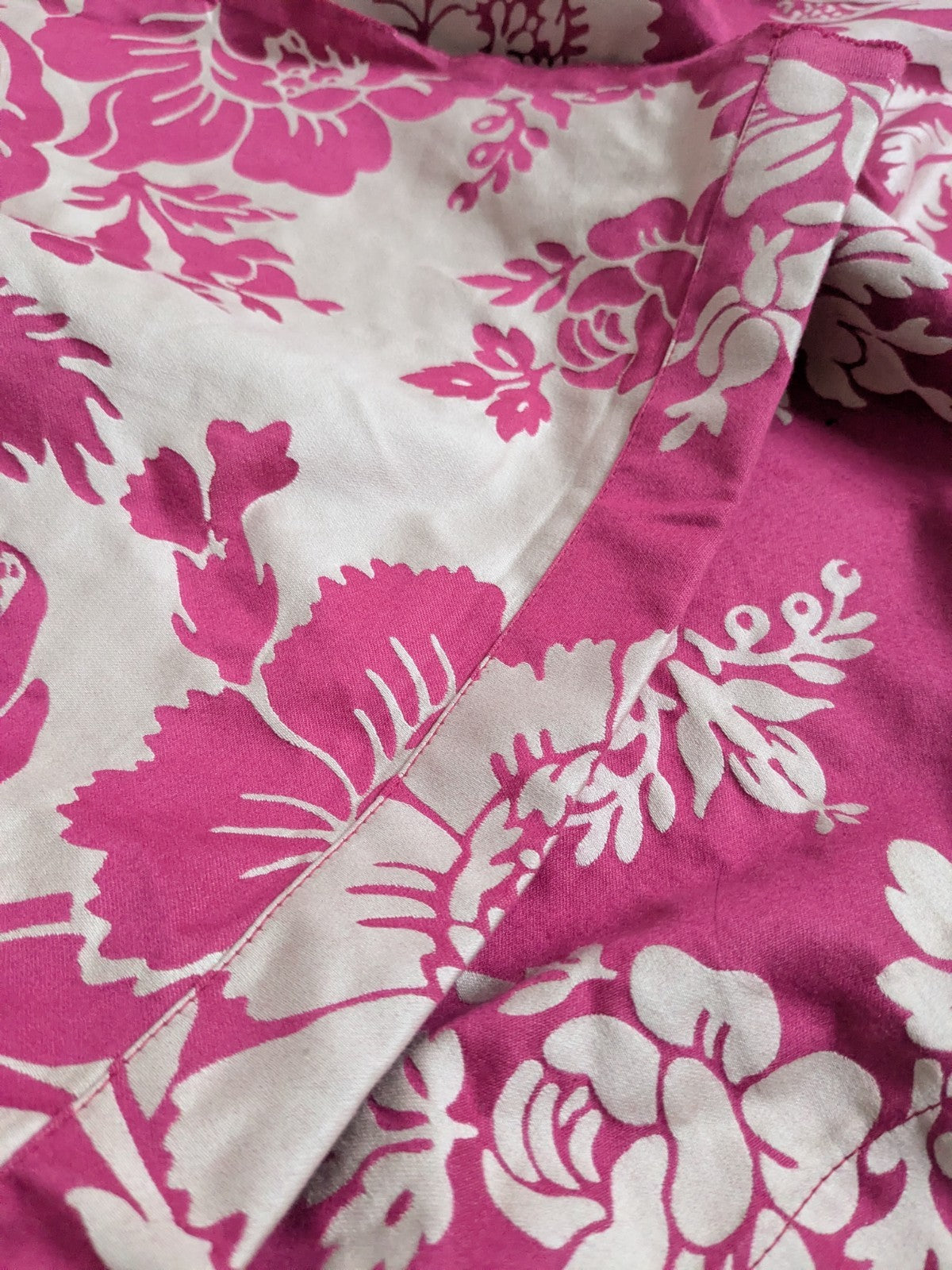 Laura Ashley Candy Pink Tatton Single Door Curtain W137 x L200 cm Unlined Pencil