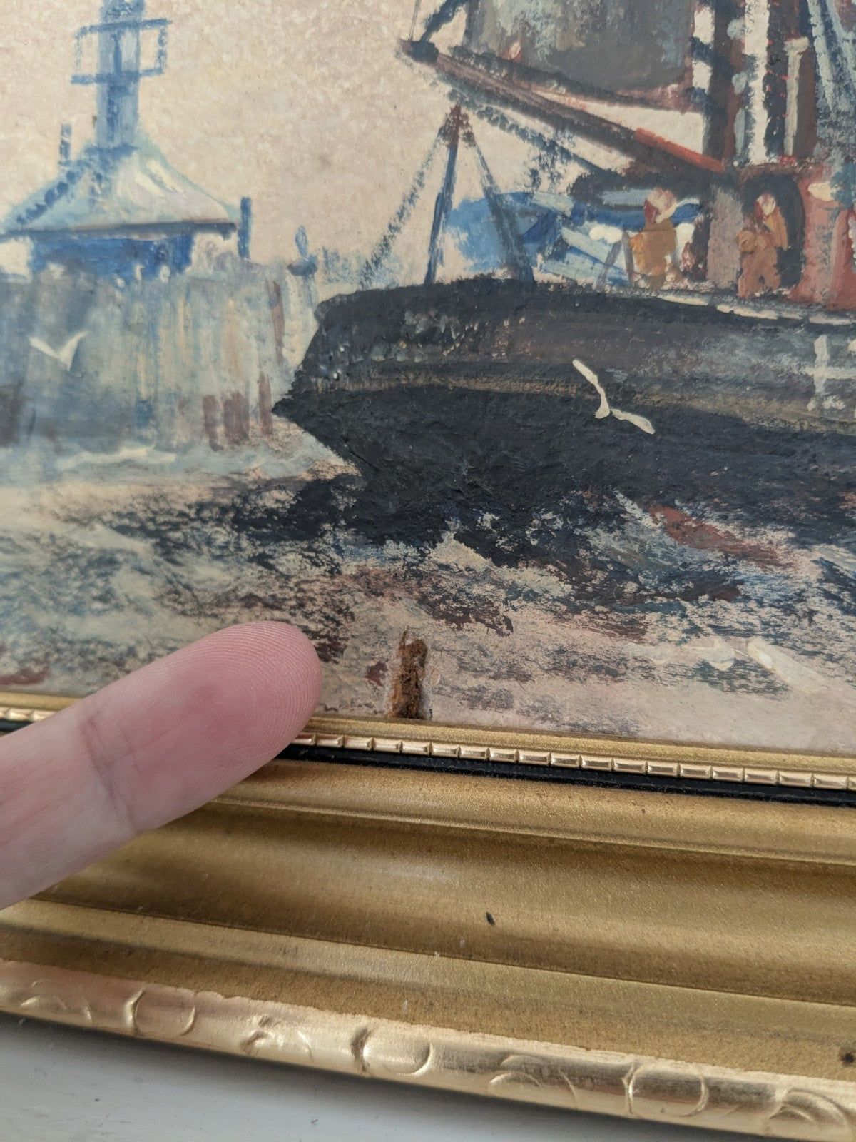 Joe Crowfoot  - Lowestoft Drifter Our Allies Framed Fishing Boat READ DESCRIPTIO