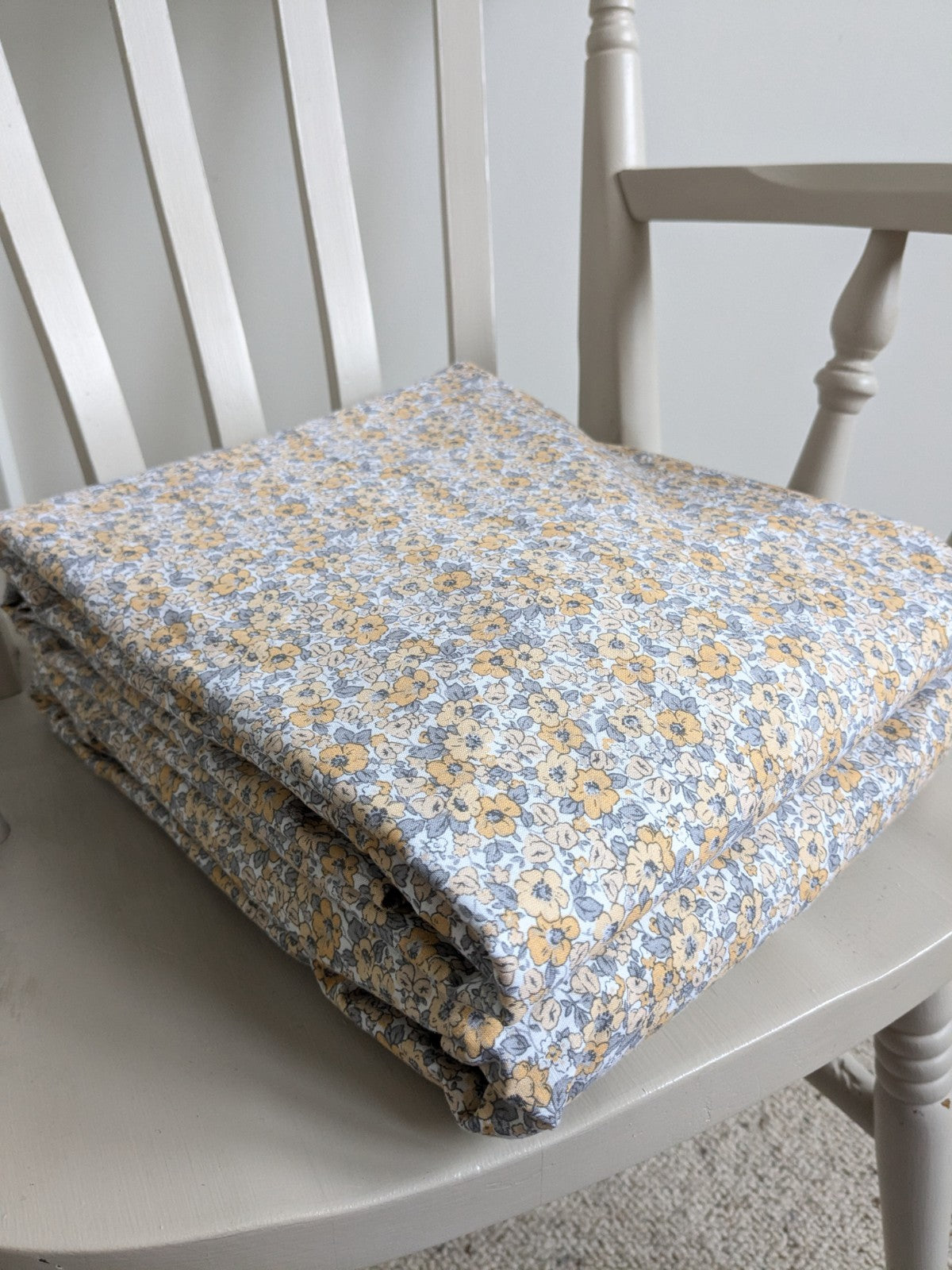 Laura Ashley Libby Ditsy Floral Eyelet Blackout Curtains Grey W117 x 183 cm