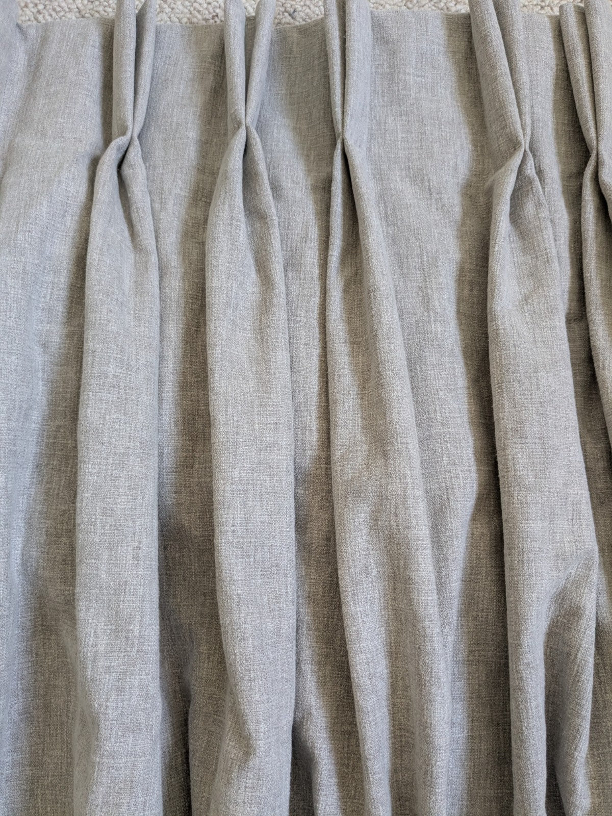 John Lewis MTM Curtains W150 x L156 cm Beige Fawn Blackout Pinch Pleat 