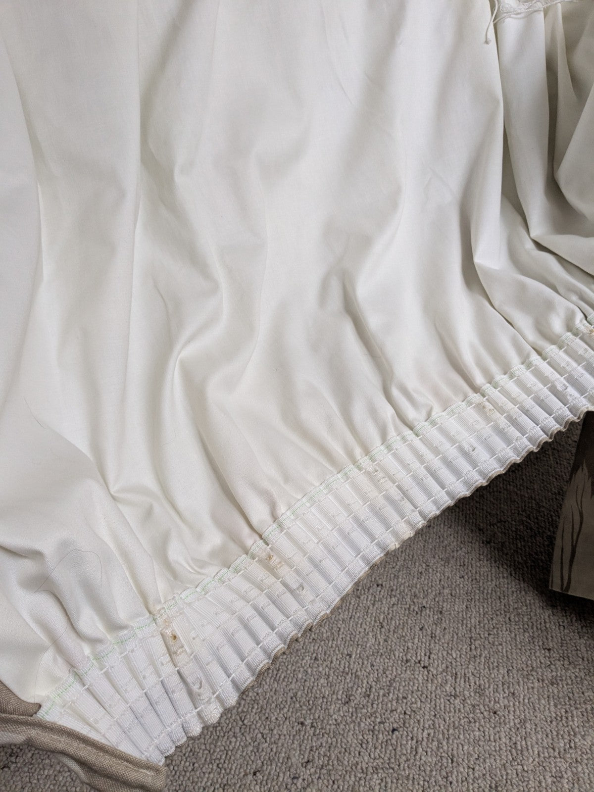 Sanderson Curtains Pencil Pleat D54 x W50 in Beige Pink Linen Lined