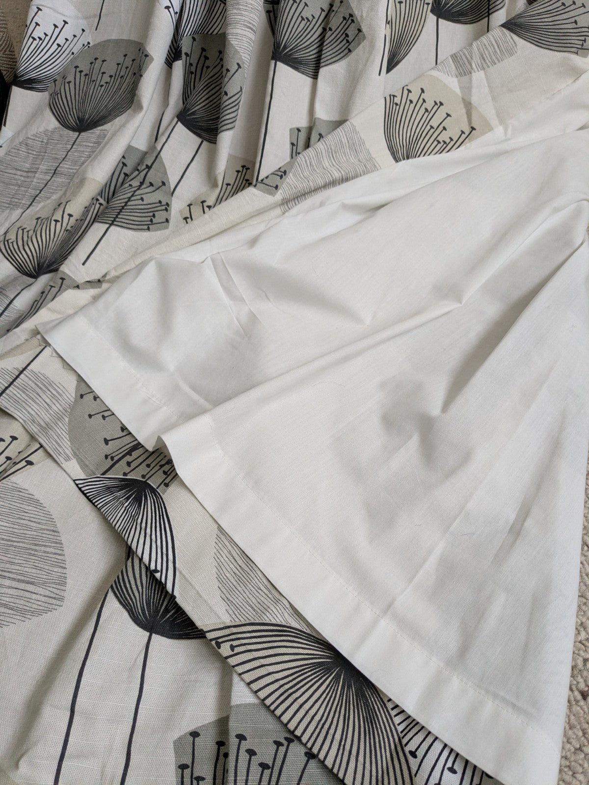 Sanderson Curtains W168 x L210 cm Dandelion Clocks Beige Eyelet Long