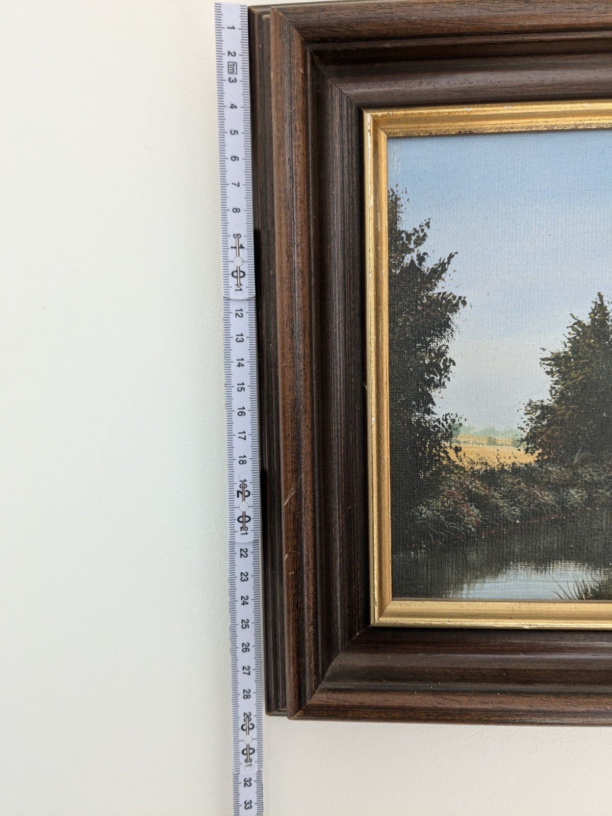 Painting Framed Canal Boat Landscape English Countryside Nick Malone Picture