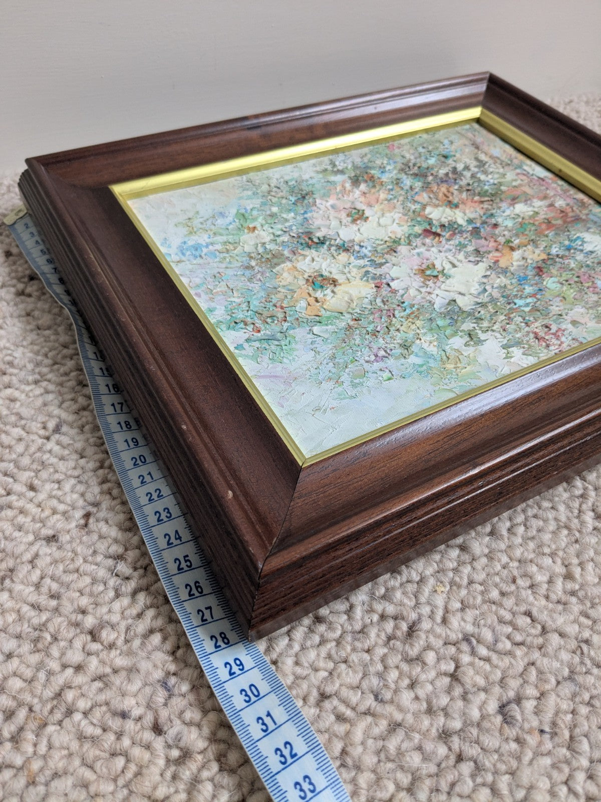 Original Hand-painted Textured Abstract Still Life Canvas Pastel Pinks Floral