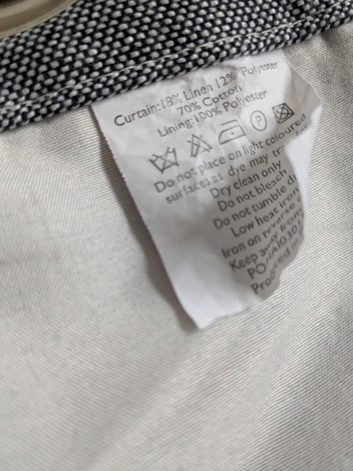 Linen Blend Curtains W168 x L182 cm Blue Off-white Wide Stripes Eyelet Nautical