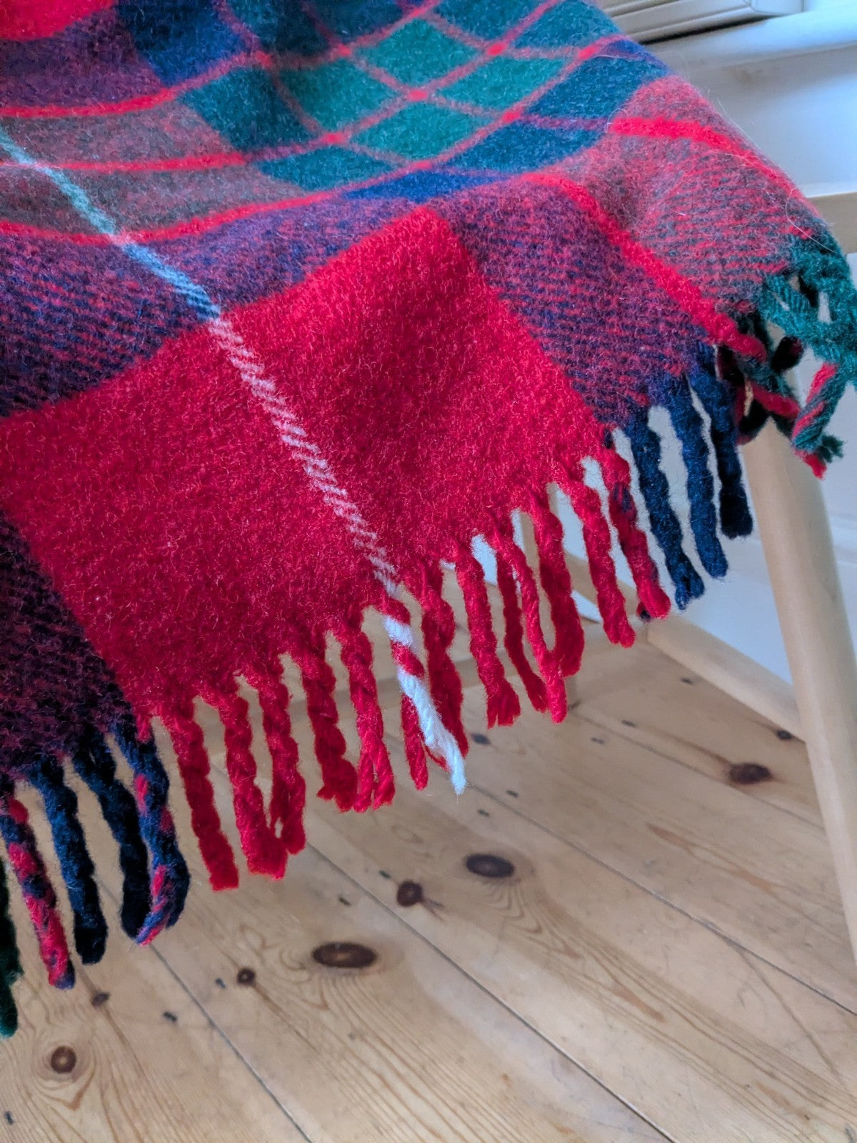 Robert Burns Plaid Blanket Made In Scotland Rug Wool 44" x 35" Christmas Tartan