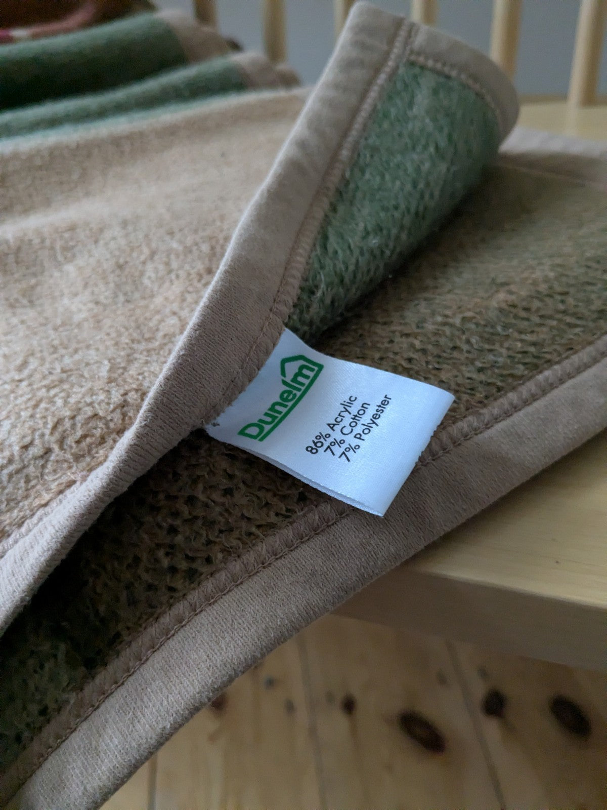 Large Check Brown Blanket 200cm x 150cm Beige Burgundy Sofa Throw Retro 90s 00s