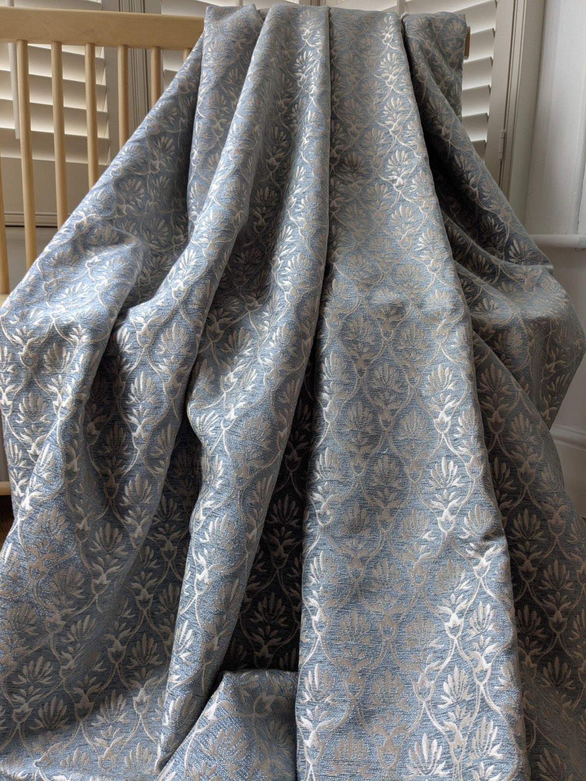 Dunelm Heritage Curtains W229 x D183 cm Duck Egg Blue Lined Extra Wide Thick