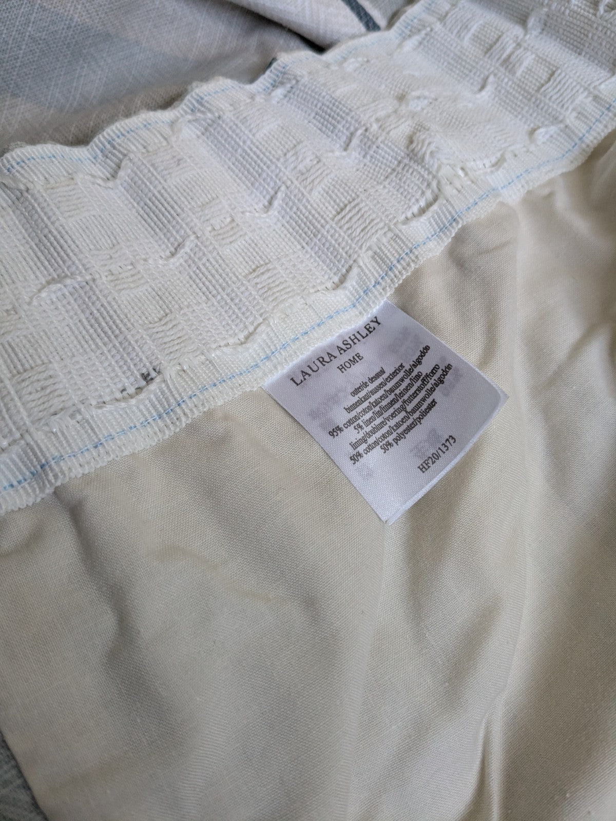 Laura Ashley Curtains W220 x L220 cm Striped Lined Pencil Pleat READ DESCRIPTION