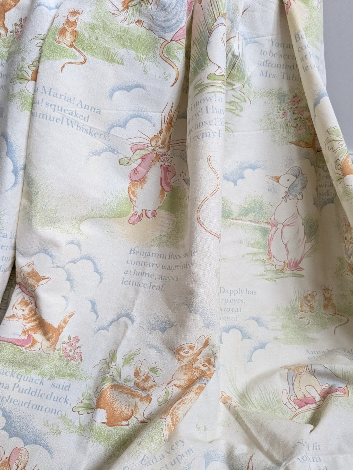 Horrockses Vintage Curtains Beatrix  Potter Fox & Jemima Puddleduck W66 x L51 in