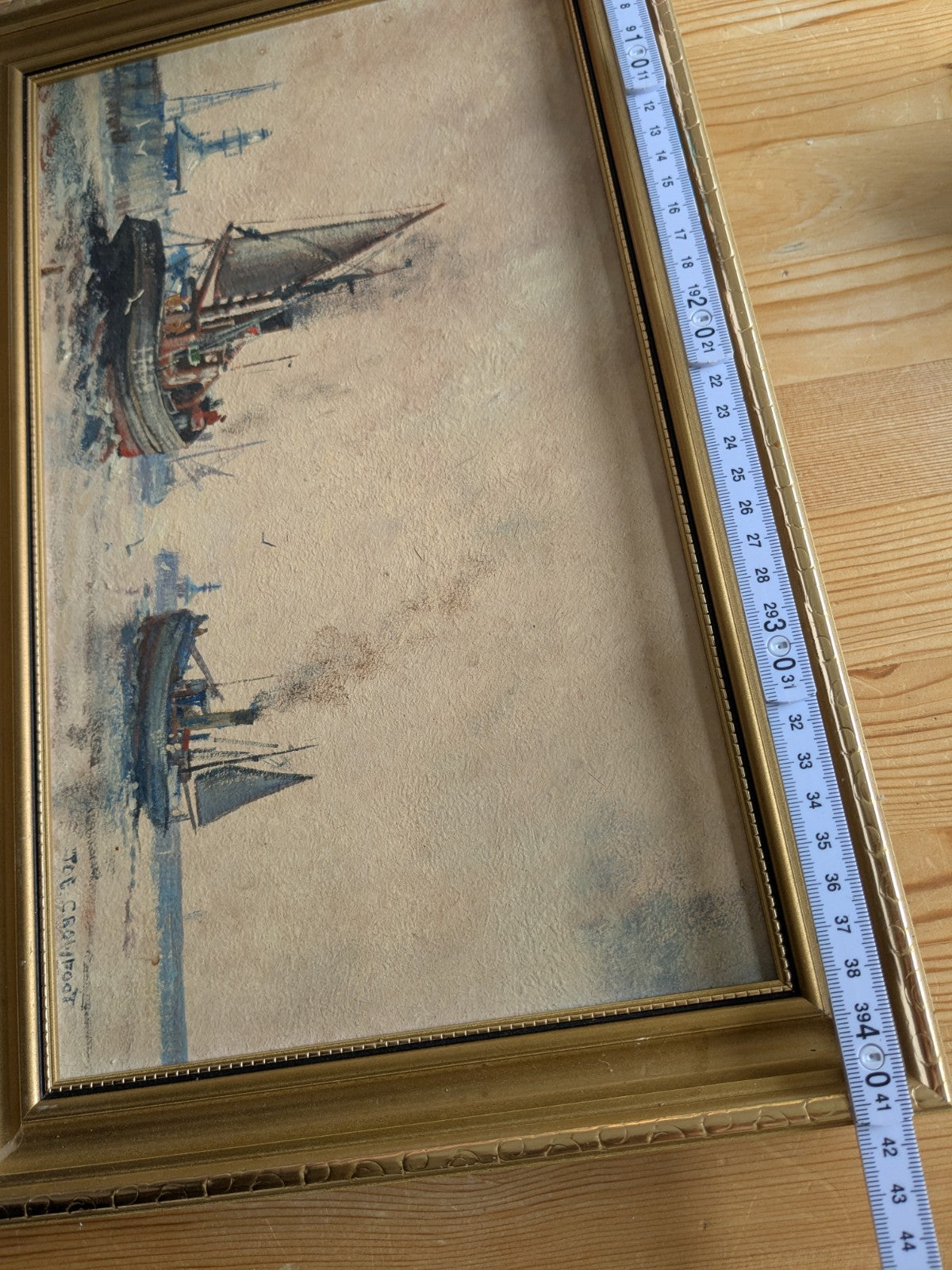 Joe Crowfoot  - Lowestoft Drifter Our Allies Framed Fishing Boat READ DESCRIPTIO