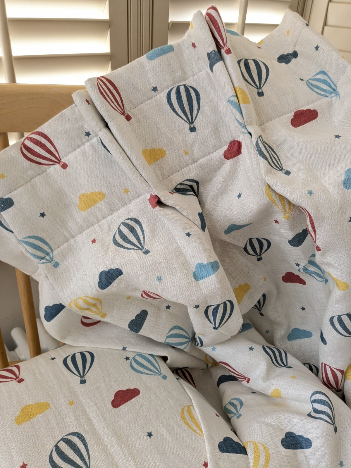 Ada & Ina Curtains W90 x L135 cm Hot Air Balloon Children's Nursery Fleece READ