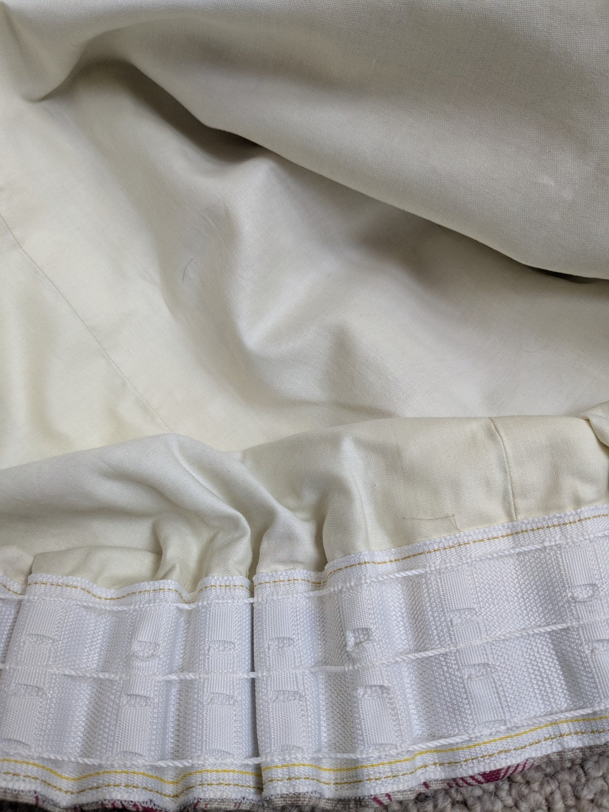 Laura Ashley Montague Ruby Lined Curtains Width 76" Drop 78" each Beige Pink