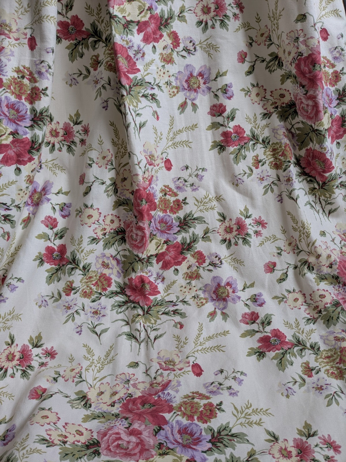 Laura Ashley Pencil Pleat Curtains Arundel Rose Floral D81 x W51 in Lined Long