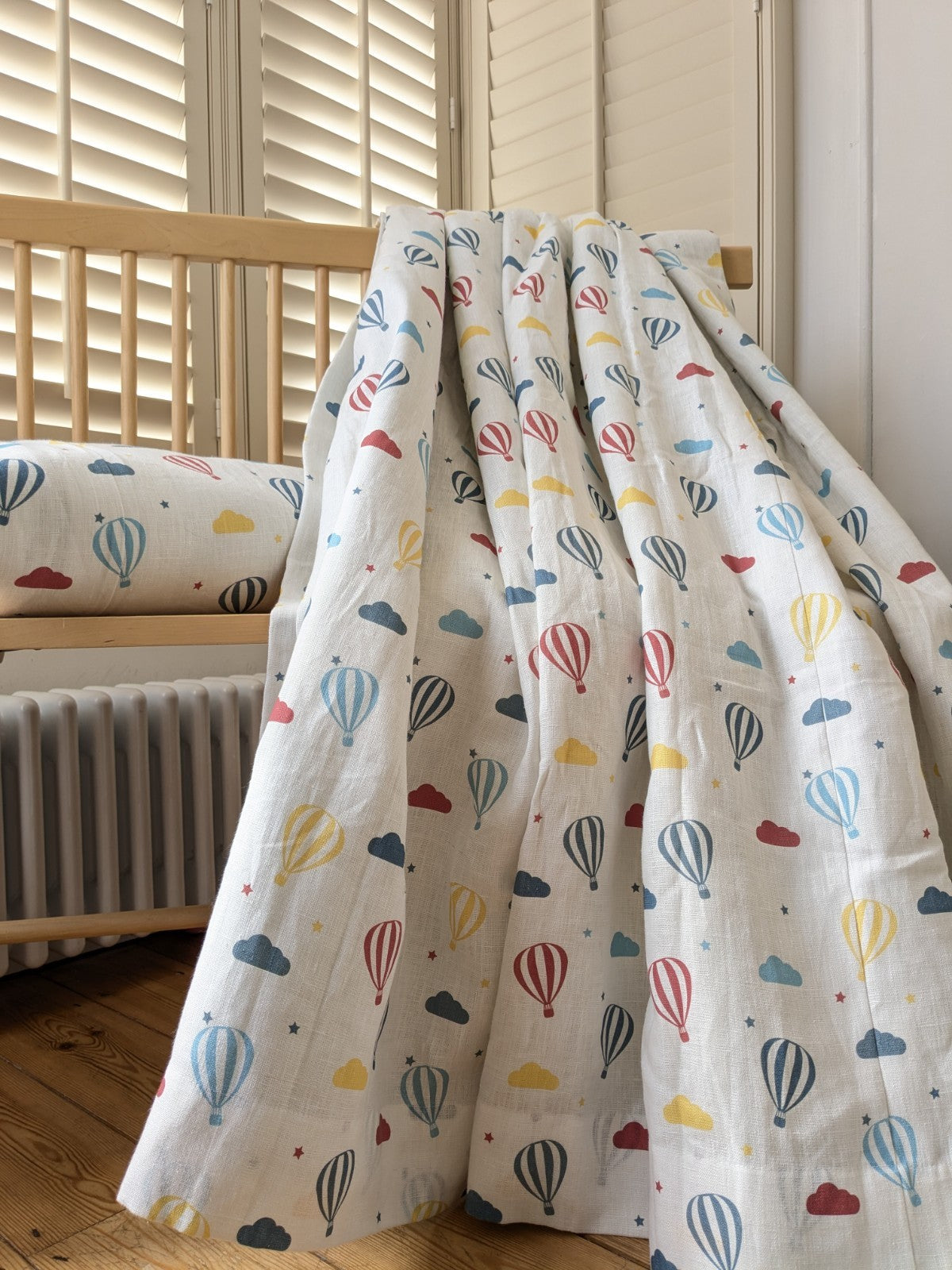 Ada & Ina Curtains W90 x L135 cm Hot Air Balloon Children's Nursery Fleece READ