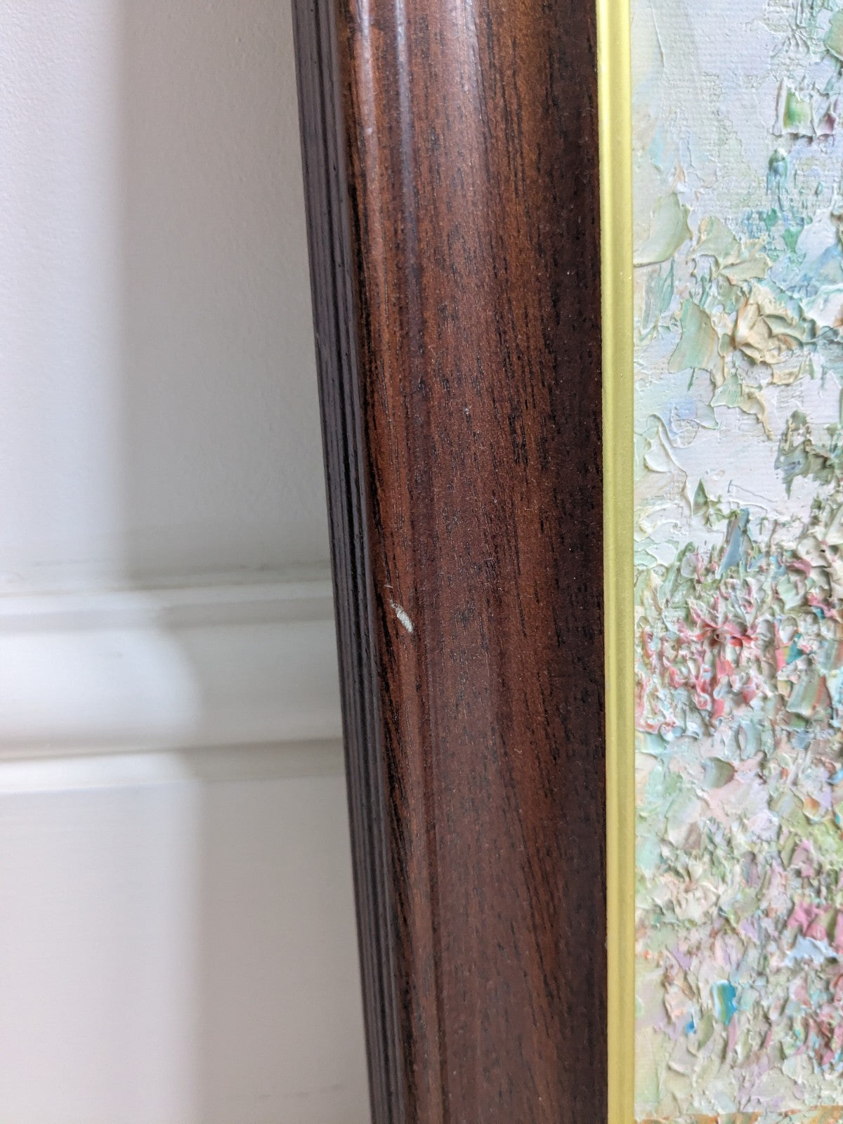 Original Hand-painted Textured Abstract Still Life Canvas Pastel Pinks Floral