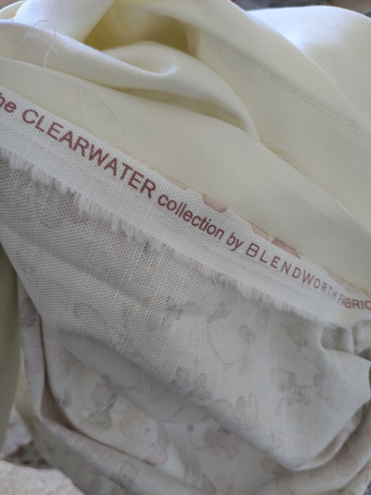 Blendworth Fabric Single Curtain D48 x W70in Pink Blossom Pencil Pleat Cottage