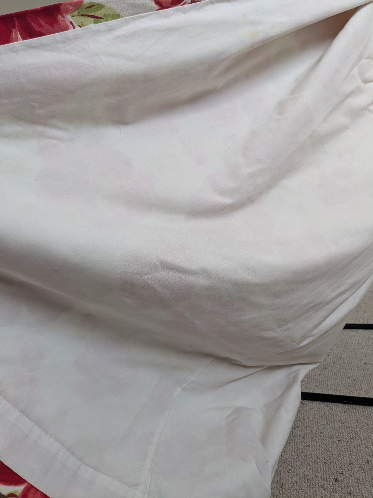 Laura Ashley Single Curtain W88 x L71 in / 226 x 182cm Bright Red Floral Lined