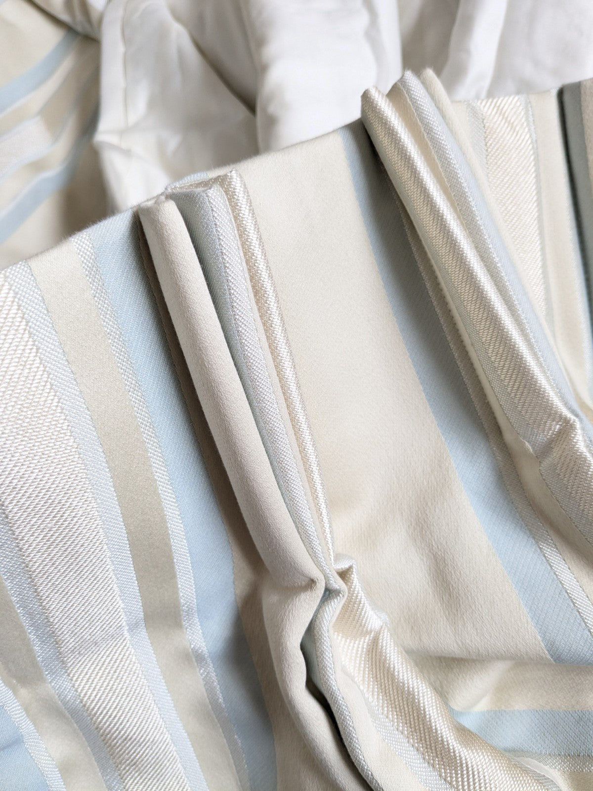 Laura Ashley Single Door Curtain Stripe W32 x D84" Pinch Pleat MTM Interlined