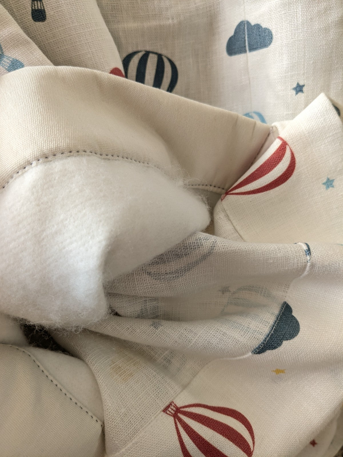 Ada & Ina Curtains W90 x L135 cm Hot Air Balloon Children's Nursery Fleece READ